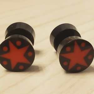💯Arang Wood Red Star Stud Earrings from Bali💯